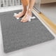 thumbnail image 4 of Cateissary Alfombra de baño antideslizante con drenaje para zonas húmedas, alfombrillas suaves para cabina de ducha con drenaje Juegos de accesorios de baño gris, 4 of 6