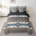 thumbnail image 2 of Feelyou Western Fashion Aztec Bedding Comforter Set 7 Pieces for Adult, Vintage Tribal Abstract Full Bedding Set, Rustic Cowgirl Cowboy Reversible Fitted Sheet Flat Sheet, Lightweight Room Decor, 2 of 7