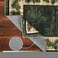 thumbnail image 4 of Christmas Area Rug 10' x 13', Washable  Bordered Rugs Christmas Decorative Rug Xmas Throw Carpet, Non Slip Holiday Rug for Entryway Bedroom Living Room, Green, 4 of 8