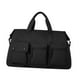 thumbnail image 2 of Bolsa de lona con bolsillo, impermeable, portátil, para gimnasio, para entrenamiento, deportes, viajes. Negro, 2 of 9