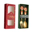 thumbnail image 4 of yotijay 2 Pieces Christmas Spoon and Fork Set Christmas Tableware Flatware with Gift Box Elk, 4 of 9