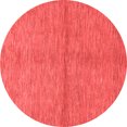 thumbnail image 1 of Ahgly Company Indoor Round Abstract Red Modern Area Rugs, 7' Round, 1 of 4