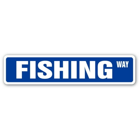 FISHING Street Sign fly bass deep sea ocean | Indoor/Outdoor |  24