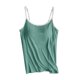thumbnail image 2 of Puntoco Camisola sin mangas ajustada ajustable con cuello cuadrado para mujer, de color liso, sin aro de acero, ropa interior, camisetas sin mangas deportivas para yoga, 2 of 5