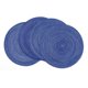 thumbnail image 1 of Manteles individuales trenzados redondos SHACOS de 38 cm, juego de 4 unidades, color azul y blanco, 1 of 9