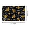 thumbnail image 3 of Bingfone Hohey Bee Golden Embroidery Door Mat 16"X24" Front Entrance Non-Slip Low Profile Washable For Entryway, 3 of 9