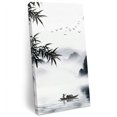 thumbnail image 2 of Traditional Chinese Painting Canvas Wall Art for Living Room Bedroom Bathroom, Black and White Natural Landscape Canvas Art Wall Decor, Artwork for Walls Home Office Decor, 24"x48", 2 of 9