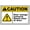 Warning Sign 1, variant on Caution Drone Activity in Progress Sign - 8"x12" Reflective Aluminum Metal Warning Signage with Symbol for Indoor Outdoor