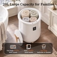 thumbnail image 5 of TASKBAY Towel Warmer Buckets with LED Temperature Display and 4 Timer, 20L Hot Towel Warmers for Bathroom, White, 5 of 8