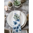 thumbnail image 2 of Navy Blue Floral Cloth Napkins Set of 6 Reusable Dinner Napkins, Spring Flowers Butterflies Wooden Cocktail Napkin Washable Table Napkins for Wedding/Holiday Party/Baby Shower 20"x20", 2 of 7