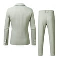 thumbnail image 5 of HBYJLZYG Men's Summer Lightweight Suit Set 2 Piece Blazer and Trousers, Business Casual Formal Wedding Outfit, Slim Fit Long Sleeve Jacket Pants, 5 of 5