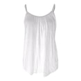thumbnail image 4 of Sillenn Plus Size Tank Tops with Built In Bra Loose Stretch Yoga Tank Spaghetti Strap Camisole Sleeveless Flowy Tunic Blouses Casual Shelf Bras Undershirts Lightweight Basic Cami Vest White M, 4 of 5