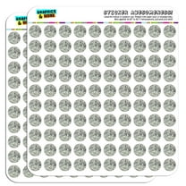 Hundred Dollar Bills Money Currency 1/2" (0.5") Scrapbooking Crafting Stickers