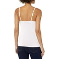 thumbnail image 2 of Hanes Womens Stretch Cotton Cami with Built-In Shelf Bra, XL, White, 2 of 3