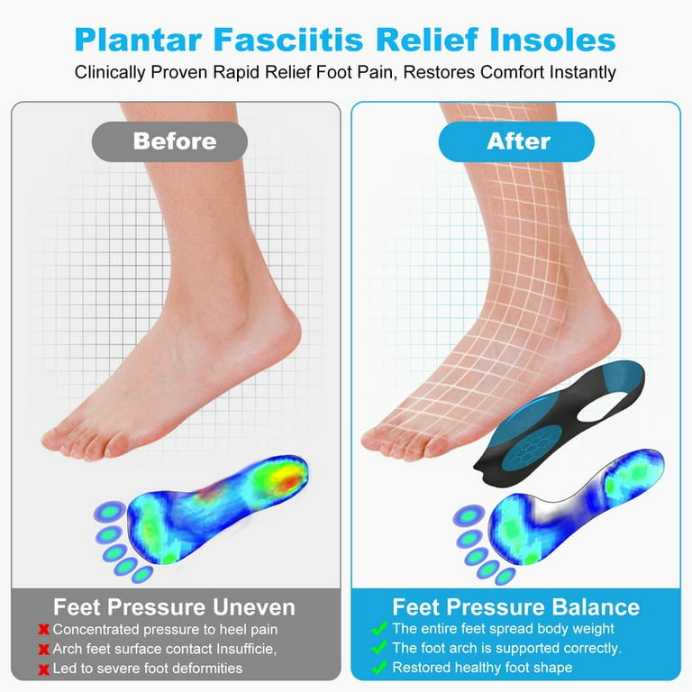 Plantar Fasciitis Insoles Arch Support Inserts Orthotics Shoe