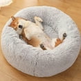 thumbnail image 4 of Donut Dog Bed Warm Soft Long Plush Pet bed For Samll Large Dog House Cat Calming Beds Washable Winter Kennel Sofa Cushion Mat, 4 of 10