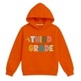 thumbnail image 4 of Chenglor Back To School Hoodie for Girls Girls Sweatshirts 100 Days Of School Sweater Kids Girls Clothes Size 6 Children's Fashion Clothes (7-8 Years Orange), 4 of 4