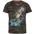 thumbnail image 1 of Bass Leaping in Action Mens T Shirt, 1 of 1