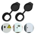 thumbnail image 2 of KAKOWELY door cover 6pcs Black Rainproof Cover Plastic Hole Cover Waterproof Cam Lock Cover Key Panel Cover for Distribution Cabinet Protection Caps Inner Diameter 19x19 mm, 2 of 4