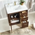 thumbnail image 5 of Vinnova San 36" Single Sink Wood Bath Vanity with Grain Stone in Natural Walnut, 5 of 16