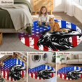thumbnail image 6 of Round Area Rug 3ft, Independence Day American Flag Non-Shedding Washable Area Rug, July 4th Abstract Eagle Non Slip Low-Profile Circle Rugs for Living Room, Bedroom Dining Room, 6 of 9