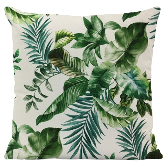 Funda de almohada cuadrada para sofá cama-Funda de almohada con elemento de jardín