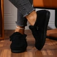 thumbnail image 2 of Fuzzy Slippers House Shoes for Women Indoor and Outdoor Fashion Casual Cozy Winter Warm Fleece Flats Penny Loafer Ankle Boots Black Size 8.5, 2 of 6
