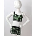 thumbnail image 4 of iiniim Kids Girls Camouflage Tank Crop Top Shorts Set Sports Workout Athletic Outfit Dancewear, 4 of 7
