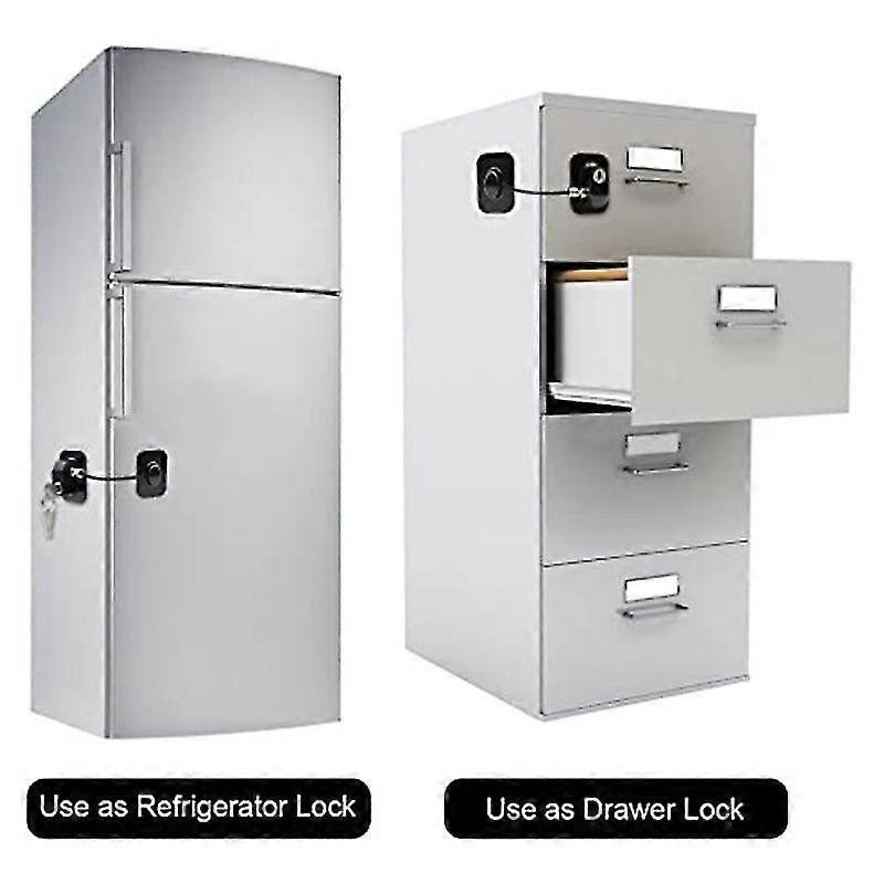 Refrigerator Lock with Keys Refrigerator Cabinet Child Safety Childproof for Children Window Door Drawer