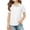 White, variant on ITSAME Girls School Uniform T-Shirts, Lapel Cotton Short Sleeve Summer Casual Fashion Button Up Shirts Blue Size 3-4T
