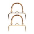 thumbnail image 1 of Marco Monedero Metal Cerradura Broche Beso Cuadrado Bambú para Bolsas Bricolaje FLhrweasw, 1 of 9