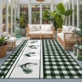 thumbnail image 2 of Area Rugs 5'x7', Farmhouse Green Plaid Carpet Runner Indoor Outdoor Rugs Home Decor Aesthetic, Vintage Country Cock Checkered Non Slip Mats Washable Accent Rug for Living Room Bedroom, 2 of 8