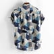 thumbnail image 2 of Camisas De Vestir Para Hombre Manga Larga El color de la manga de Colable de color suelto Mens Casual golpeó camisas de verano camisas de Men (Blue, L), 2 of 7