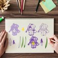 thumbnail image 2 of 1Sheet Layering Iris Flower Clear Stamps Layered Iris Flower Silicone Clear Stamp Seals for Cards Making DIY Scrapbooking Photo Journal Album Decoration, 2 of 8