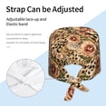 thumbnail image 3 of Cauagu Animal Leopard Pattern 1 Pcs Working Caps,Adjustable Working Hats Elastic Scrub Hats Nurse Scrub Cap Nurse Hats Elastic Tie Back Hats Unisex,One Size, 3 of 7