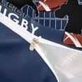 thumbnail image 4 of Castle Fairy Eat Sleep Football Bedding, Rugby Court Duvet Cover Full, Navy Brown,Navy Blue Reversible,3pcs,1 Duvet Cover and 2 Pillowcases, 4 of 6