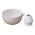 thumbnail image 4 of Cuenco japonés para matcha, juego de té matcha con soporte para batidor, regalo, portátil, ceremonial Blanco, 4 of 9
