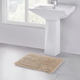 thumbnail image 2 of shiyou-Bathroom Rug Non Slip Bath Mat (24x17 Inch Beige) Water Absorbent Super Soft Shaggy Chenille Machine Washable Dry Extra Thick Perfect Absorbant Best Small Plush Carpet for Shower Floor, 2 of 4