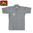 thumbnail image 5 of Ben Davis 1/2 Zip Striped Short Sleeve Work Shirt 179-XL, 5 of 11