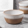 thumbnail image 6 of Stone Lain Vince 4 Piece Stoneware Bowl Set for Soups or Salads, Brown and White, 6 of 6