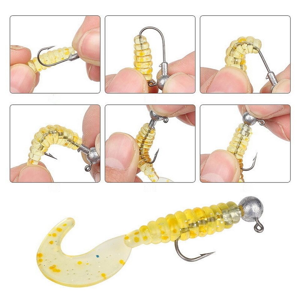 50PCS Fishing Round Jig Heads Hook Crappie Trout Perch 1/32oz-1/4oz