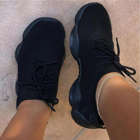 

Women‘s Lightweight Casual Shoes Lace Up Low Top Solid Color Sneakers Women‘s Round Toe Sport Shoes