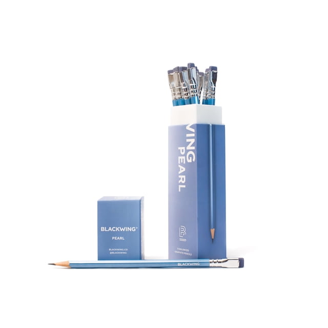 Lápices Blackwing Pearl 2B Balanced Lead, paquete de 12 unidades, laca azul