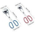 thumbnail image 5 of None-Stick Meat Ballers, Stainless Steel Meat Baller Tongs, Cake Pop Meatball Maker Ice Tongs, Cookie Dough Scoop for Kitchen Blue 3.6cm/1.41in, 5 of 8