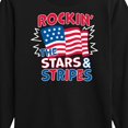 thumbnail image 3 of Instant Message - Rockin The Stars And Stripes - Toddler & Youth Long Sleeve Graphic T-Shirt, 3 of 6