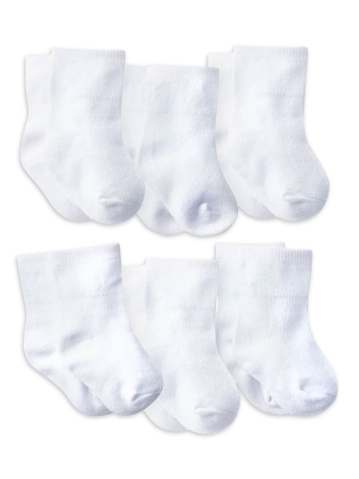 Gerber Baby Boys and Girls Unisex Jersey Socks, 6 Pack, Sizes Newborn - 6 Months