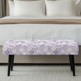 thumbnail image 5 of XYZCANDO Light Purple Floral Print Bench Seat Cushion Covers, Washable Bench Covers Anti-Dust Poly Spandex Bench Seat Cover for Bedroom, 5 of 9