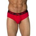 thumbnail image 3 of UFM Mens Underwear, Polyester-Spandex Mens Briefs, Regular and Adjustable Support Pouch Men Underwear, 28-30 waist, Gray, 3 of 4