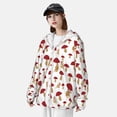 thumbnail image 5 of Kdxio Red Mushroom Print Women Men Sun Protection UPF 50+ Jackets Zip Up Long Sleeve Hoodie Hiking Lightweight with Pockets, 5 of 8