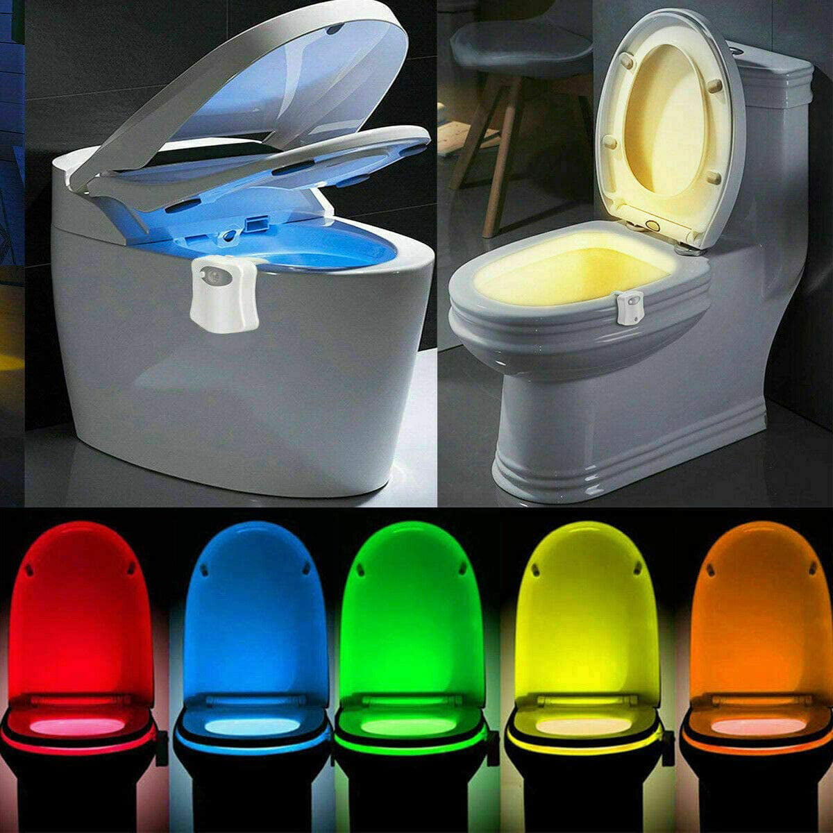 Illumibowl Germ Defense Motion Activated Toilet Night Light Helps Fight Germs! 
